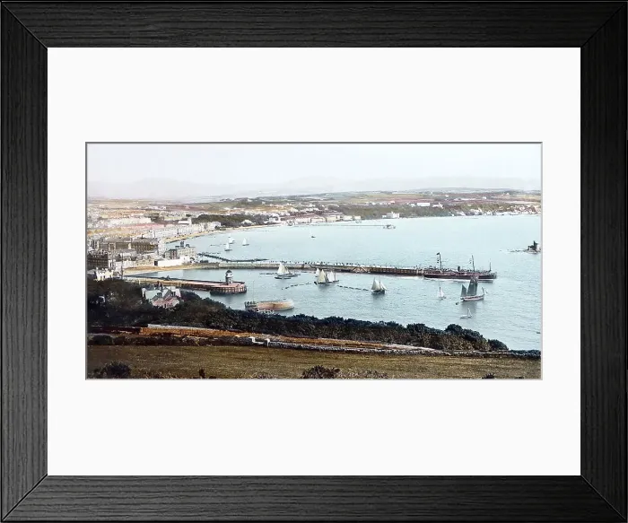 Framed Print : Douglas, Isle of Man, hand coloured photo, Victorian period Framed Print : Douglas, Isle of Man, hand coloured photo, Victorian period