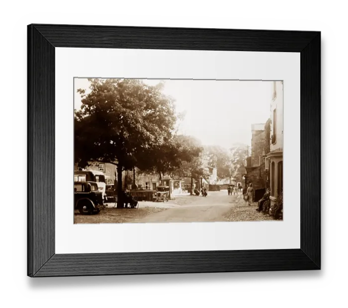 Framed Print : Grassington, possibly 1920s, hand coloured photo Framed Print : Grassington, possibly 1920s, hand coloured photo