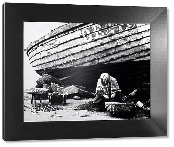 Mending fishing nets, Broughty Ferry, Dundee