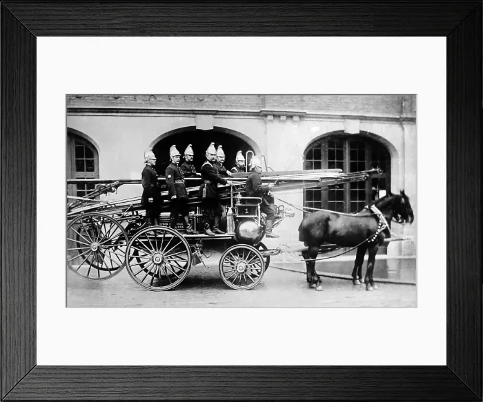 Framed Print : Croydon Fire Brigade in 1910 Framed Print : Croydon Fire Brigade in 1910