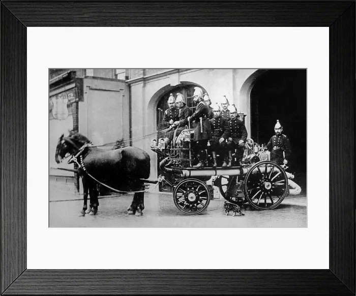 Framed Print : Croydon Fire Brigade in 1910 Framed Print : Croydon Fire Brigade in 1910