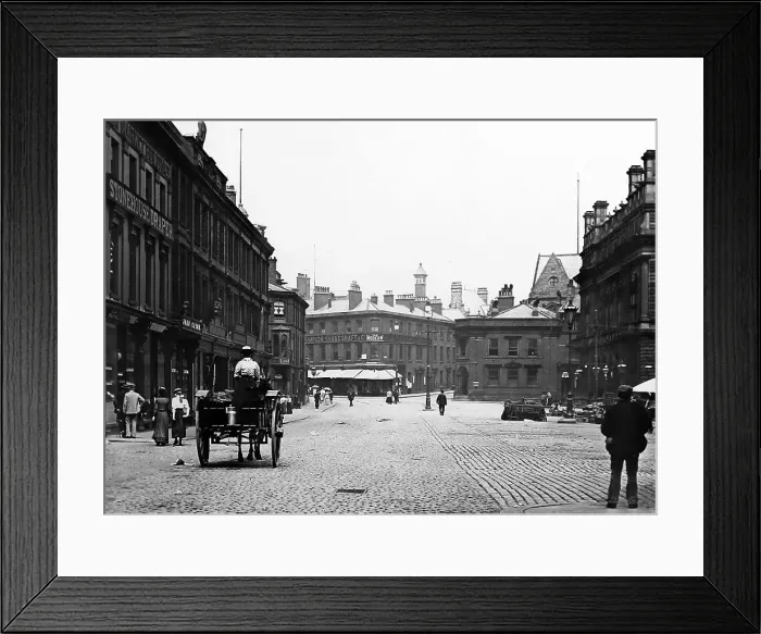 Framed Print : King William Street, Blackburn, Victorian period Framed Print : King William Street, Blackburn, Victorian period