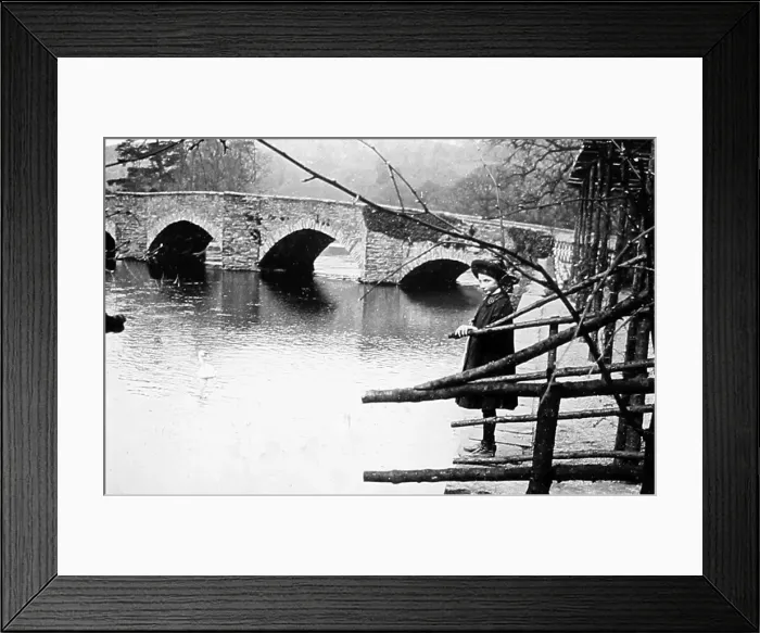 Framed Print : Newby Bridge, Victorian period Framed Print : Newby Bridge, Victorian period