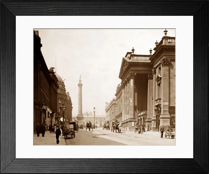 Framed Print : Grey Street, Newcastle upon Tyne, Victorian period Framed Print : Grey Street, Newcastle upon Tyne, Victorian period