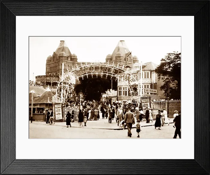Framed Print : New Brighton Tower, early 1900s, hand coloured photo Framed Print : New Brighton Tower, early 1900s, hand coloured photo