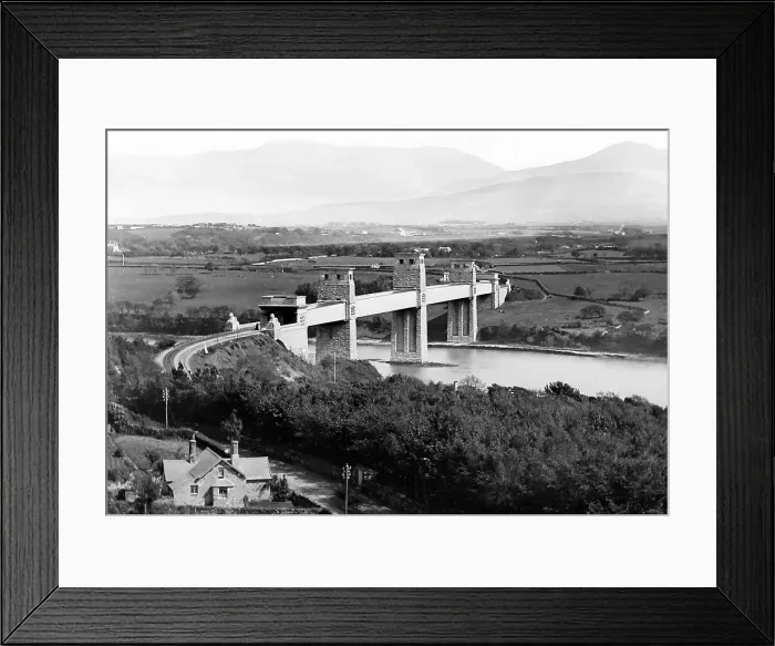 Framed Print : Britannia Bridge, Anglesey, Victorian period