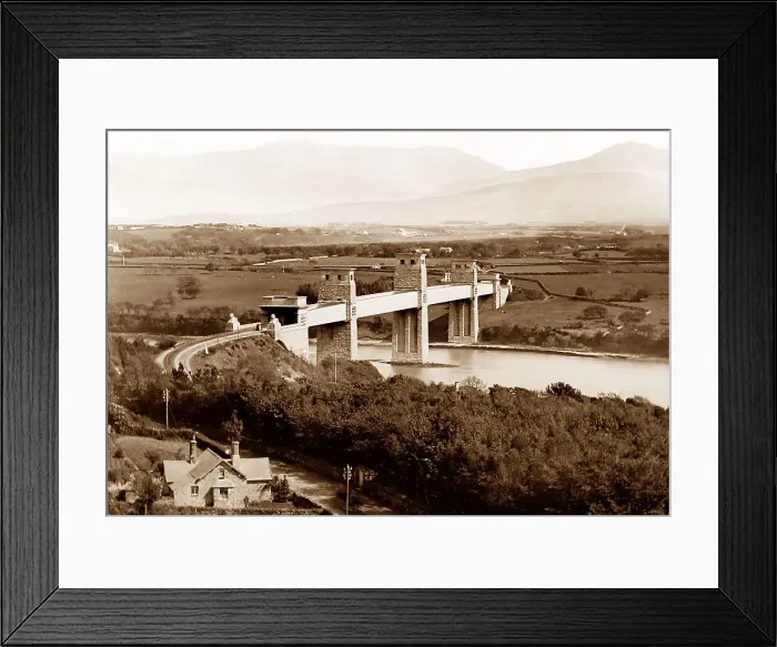 Framed Print : Britannia Bridge, Anglesey, Wales Framed Print : Britannia Bridge, Anglesey, Wales