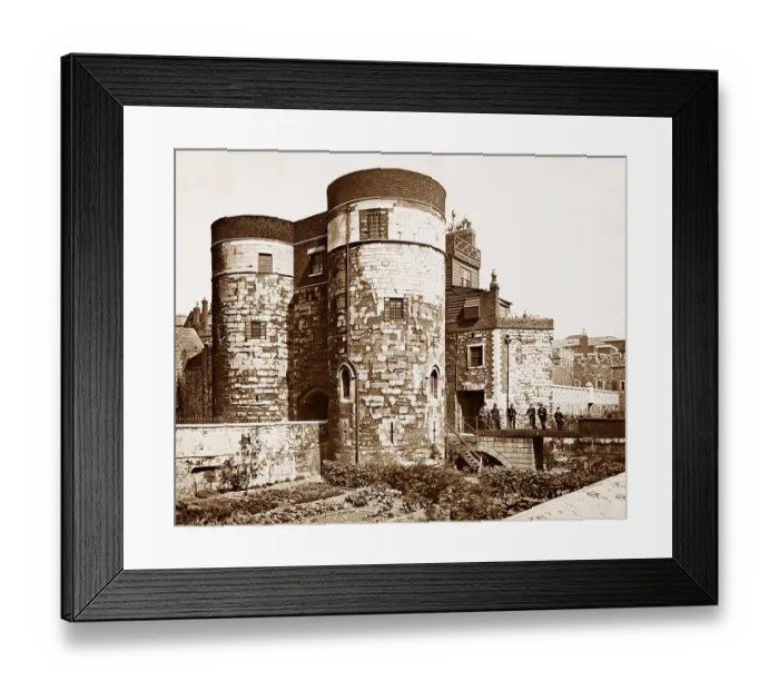 Framed Print : Byward Tower, Tower of London, Victorian period Framed Print : Byward Tower, Tower of London, Victorian period