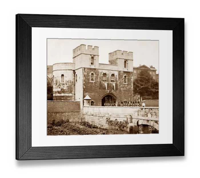Framed Print : Middle Tower, Tower of London, Victorian period Framed Print : Middle Tower, Tower of London, Victorian period