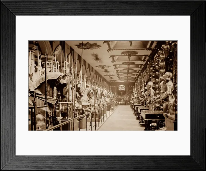 Framed Print : Horse Armoury, Tower of London, Victorian period Framed Print : Horse Armoury, Tower of London, Victorian period