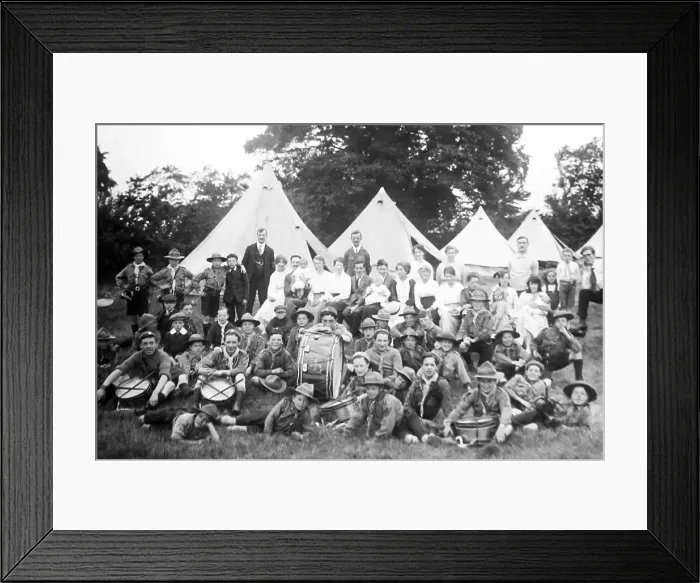 Framed Print : 71st Liverpool Scouts in camp (location unknown) Framed Print : 71st Liverpool Scouts in camp (location unknown)