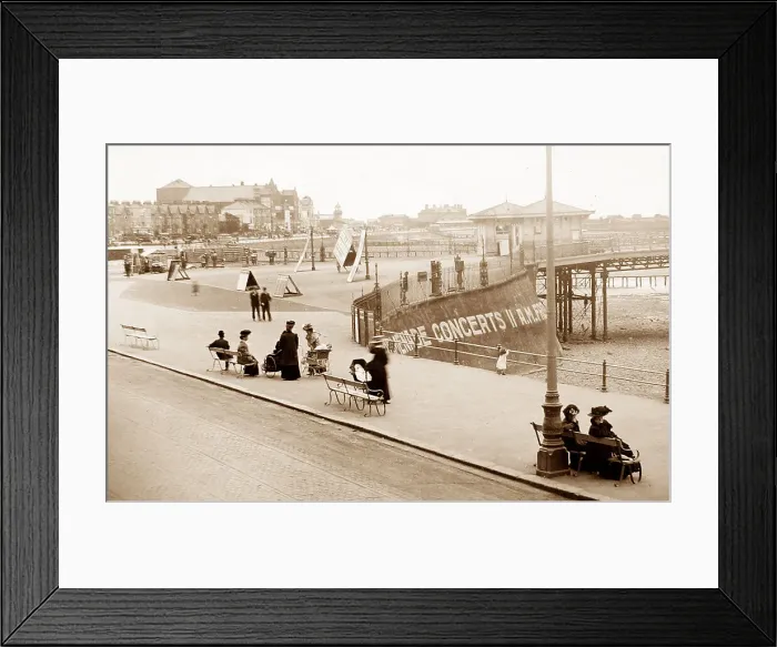 Framed Print : Pier entrance, Blackpool, Victorian period Framed Print : Pier entrance, Blackpool, Victorian period