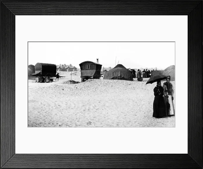 Framed Print : Gypsy camp, Blackpool, Victorian period Framed Print : Gypsy camp, Blackpool, Victorian period
