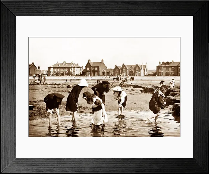 Framed Print : Children paddling, South Beach, Blackpool Framed Print : Children paddling, South Beach, Blackpool