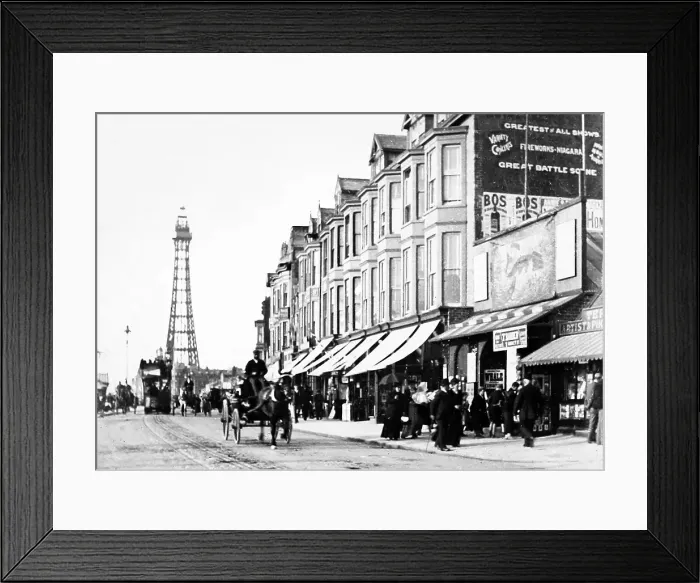Framed Print : South Beach Promenade, Blackpool, Victorian period Framed Print : South Beach Promenade, Blackpool, Victorian period