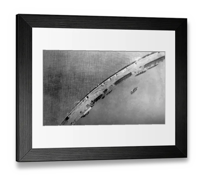 Framed Print : The Zeebrugge Mole from the air in 1918 Framed Print : The Zeebrugge Mole from the air in 1918