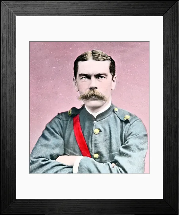 Framed Print : Lord Kitchener, hand coloured photo Framed Print : Lord Kitchener, hand coloured photo