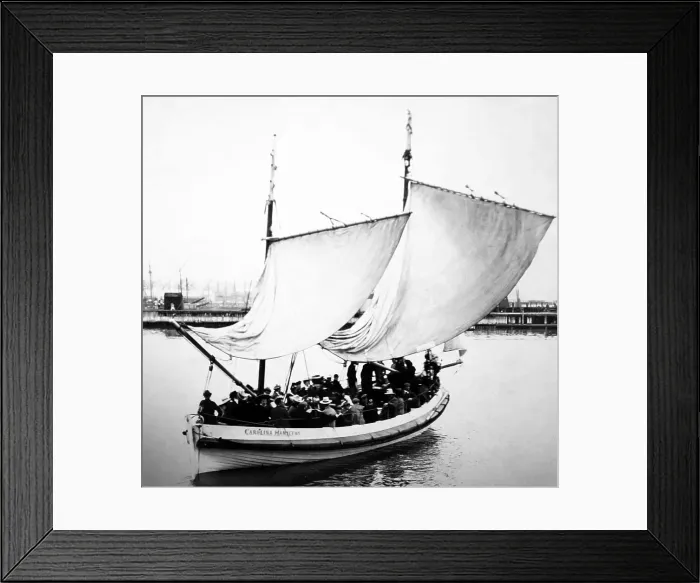Framed Print : Private lifeboat Carolina Hamilton probably in Lowestoft Framed Print : Private lifeboat Carolina Hamilton probably in Lowestoft