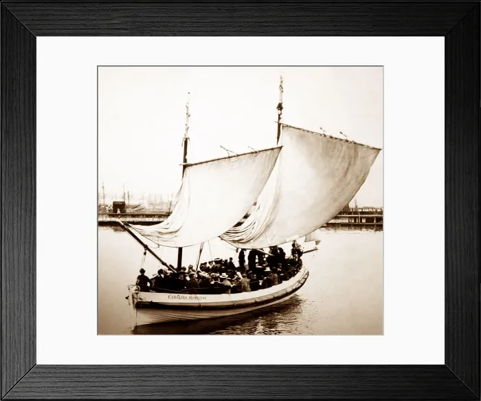 Framed Print : Private lifeboat Carolina Hamilton probably Lowestoft Framed Print : Private lifeboat Carolina Hamilton probably Lowestoft