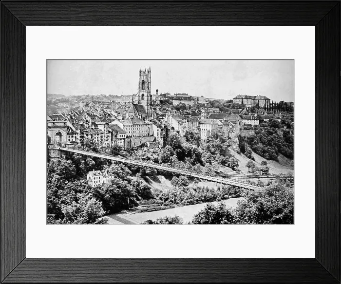 Framed Print : Fribourg, Switzerland, Victorian period Framed Print : Fribourg, Switzerland, Victorian period