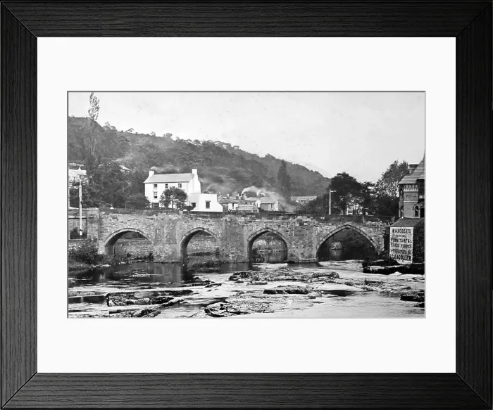 Framed Print : Llangollen, Victorian period (hand coloured photo) Framed Print : Llangollen, Victorian period (hand coloured photo)