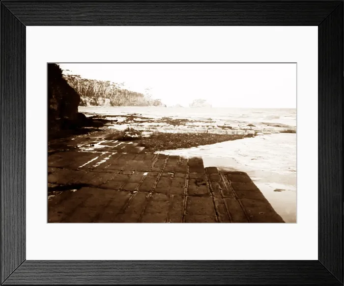 Framed Print : Tessellated Pavement, Tasmania, Victorian period Framed Print : Tessellated Pavement, Tasmania, Victorian period