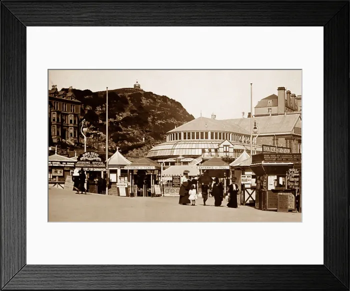 Framed Print : Llandudno Pier entrance and Camera Obscura, Wales Framed Print : Llandudno Pier entrance and Camera Obscura, Wales