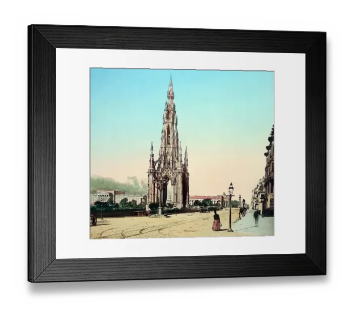 Framed Print : Scott Monument, Princes Street, Edinburgh, Victorian period Framed Print : Scott Monument, Princes Street, Edinburgh, Victorian period