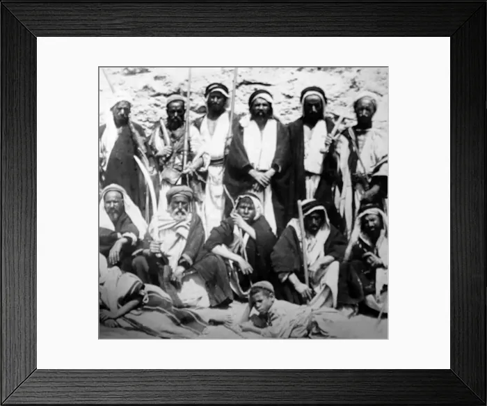 Framed Print : Arab Chiefs, Jericho, Victorian period Framed Print : Arab Chiefs, Jericho, Victorian period