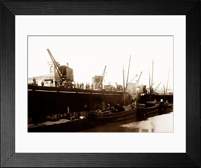 Framed Print : Barges laden with soap, Port Sunlight, Wirral Framed Print : Barges laden with soap, Port Sunlight, Wirral