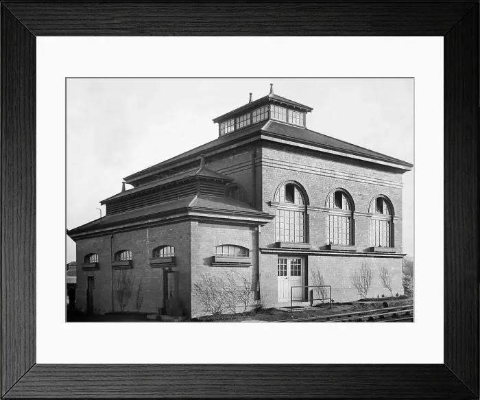 Framed Print : Pumping Station, Port Sunlight, early 1900s Framed Print : Pumping Station, Port Sunlight, early 1900s