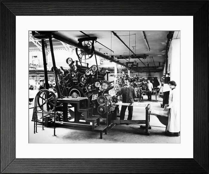 Framed Print : Rotary printing machine, Port Sunlight, early 1900s Framed Print : Rotary printing machine, Port Sunlight, early 1900s