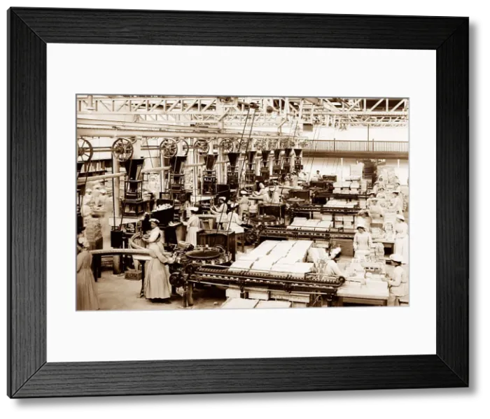 Framed Print : Automatic packing machines for Lux soap, Port Framed Print : Automatic packing machines for Lux soap, Port