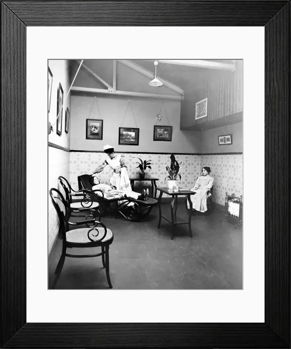 Framed Print : Ladies rest room, Port Sunlight, early 1900s Framed Print : Ladies rest room, Port Sunlight, early 1900s