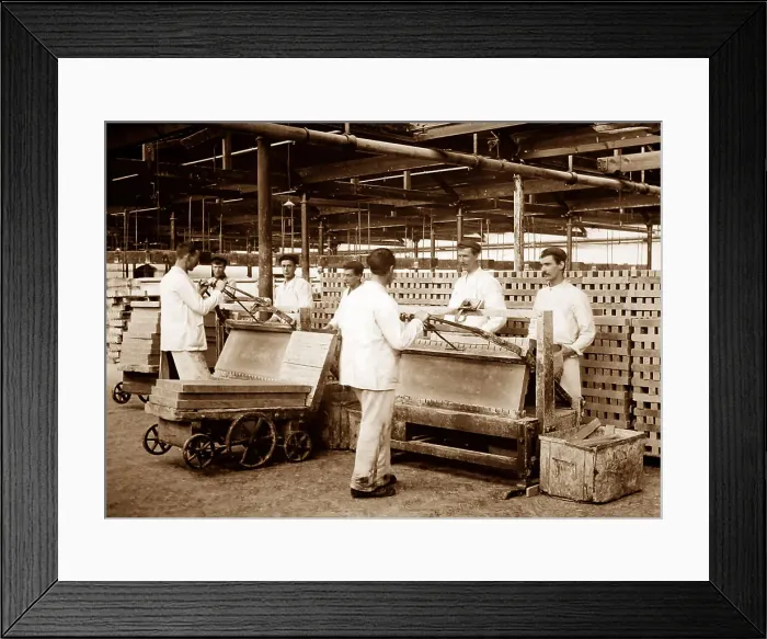 Framed Print : Cutting soap into bars, Port Sunlight, Wirral Framed Print : Cutting soap into bars, Port Sunlight, Wirral
