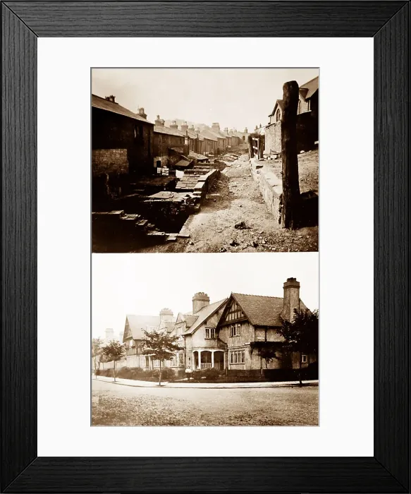 Framed Print : Primrose Hill, old and new, Port Sunlight, Wirral Framed Print : Primrose Hill, old and new, Port Sunlight, Wirral
