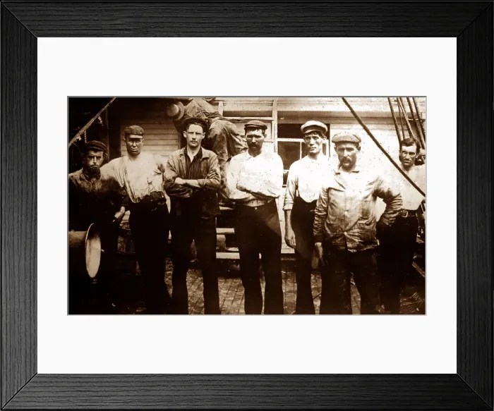 Framed Print : British crew members of Robert Peary's expedition Framed Print : British crew members of Robert Peary's expedition