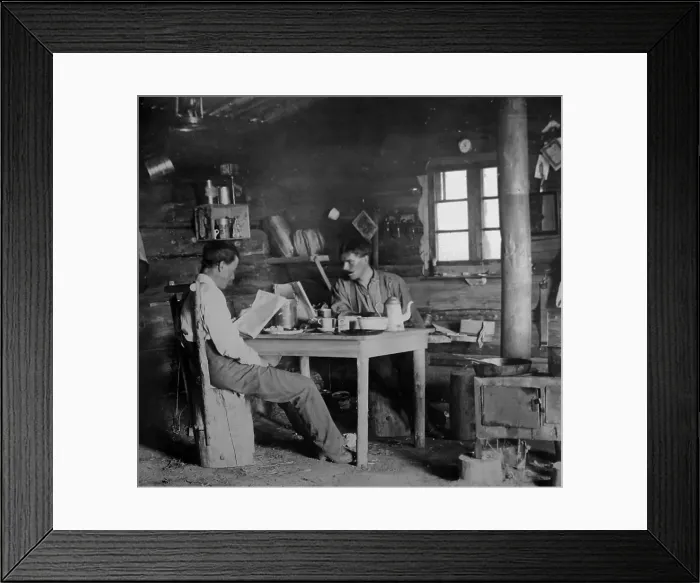 Framed Print : Frontier emigrants hut, Canada Framed Print : Frontier emigrants hut, Canada