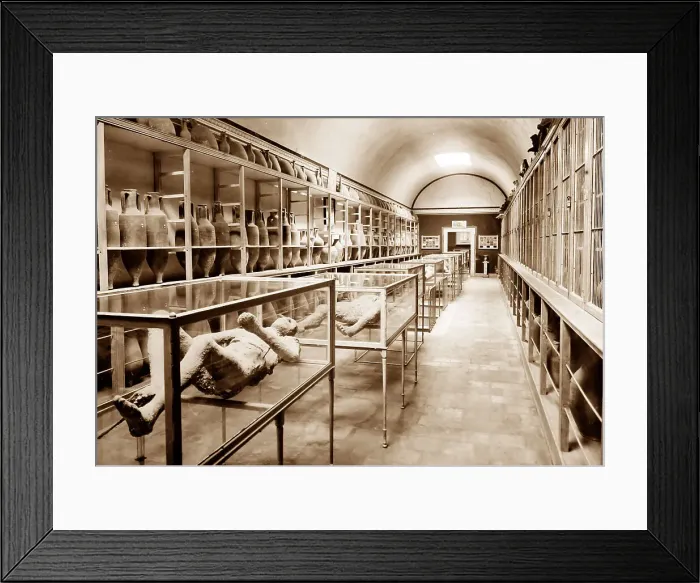 Framed Print : Casts in Pompeii Museum, Italy Framed Print : Casts in Pompeii Museum, Italy