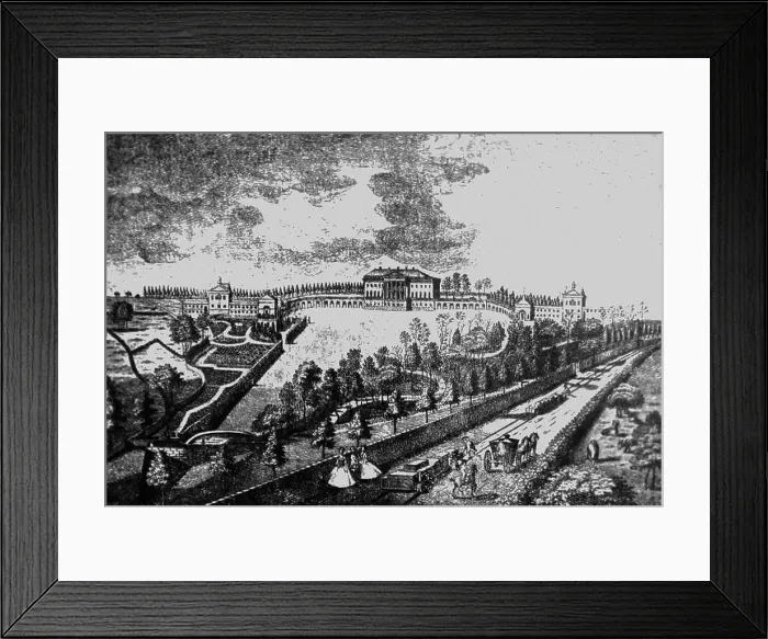 Framed Print : Prior Park (near Bath) wagonway in 1731 Framed Print : Prior Park (near Bath) wagonway in 1731
