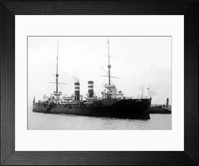 Framed Print : Japanese Man of War battleship, Spithead Review in 1902
