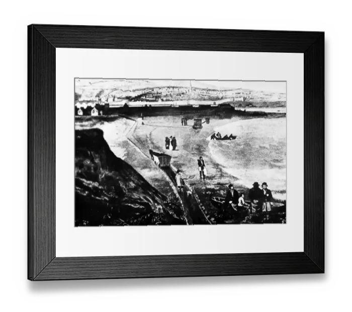 Framed Print : Berwick upon Tweed wagonway / tram road in 1822 Framed Print : Berwick upon Tweed wagonway / tram road in 1822