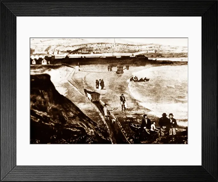 Framed Print : Illustration of Berwick on Tweed tramroad in 1822 Framed Print : Illustration of Berwick on Tweed tramroad in 1822