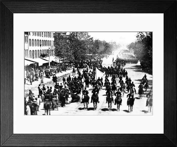 Framed Print : Union Army parade in 1865, Pennsylvania Avenue Framed Print : Union Army parade in 1865, Pennsylvania Avenue