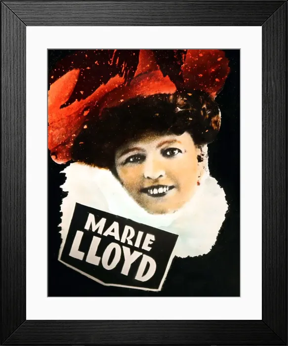 Framed Print : An advertising magic lantern slide of Marie Lloyd Framed Print : An advertising magic lantern slide of Marie Lloyd