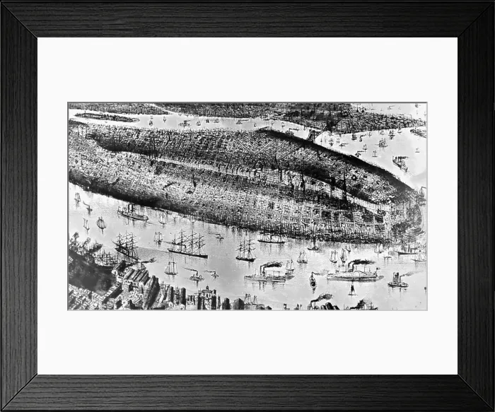 Framed Print : Illustration of New York, USA Framed Print : Illustration of New York, USA
