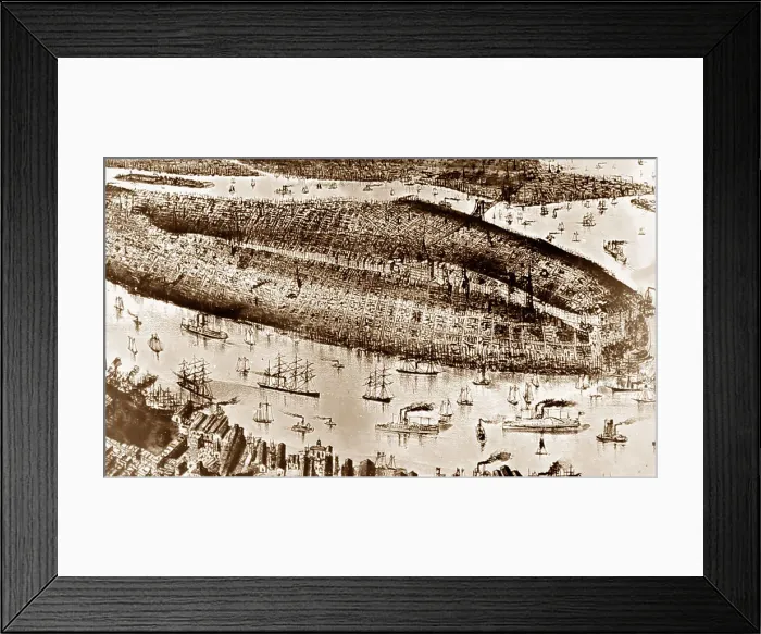 Framed Print : Early illustration of New York, USA Framed Print : Early illustration of New York, USA