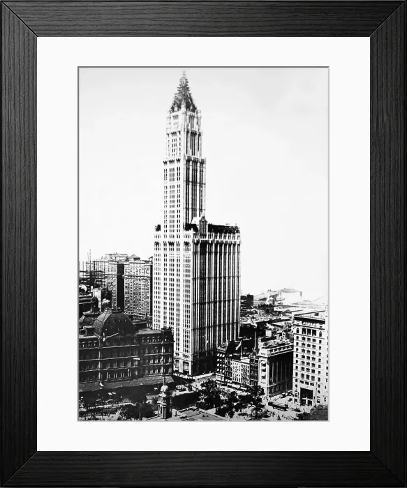 Framed Print : Woolworth Building, New York, early 1900s Framed Print : Woolworth Building, New York, early 1900s