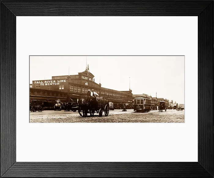 Framed Print : Fall River Line, Pier 14, New York docks, USA Framed Print : Fall River Line, Pier 14, New York docks, USA