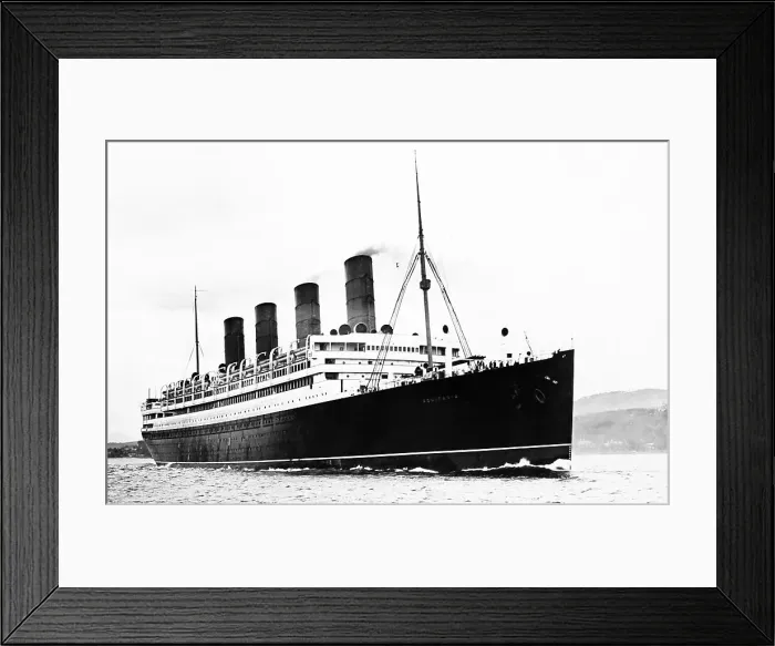 Framed Print : Cunard's RMS Aquitania at speed Framed Print : Cunard's RMS Aquitania at speed